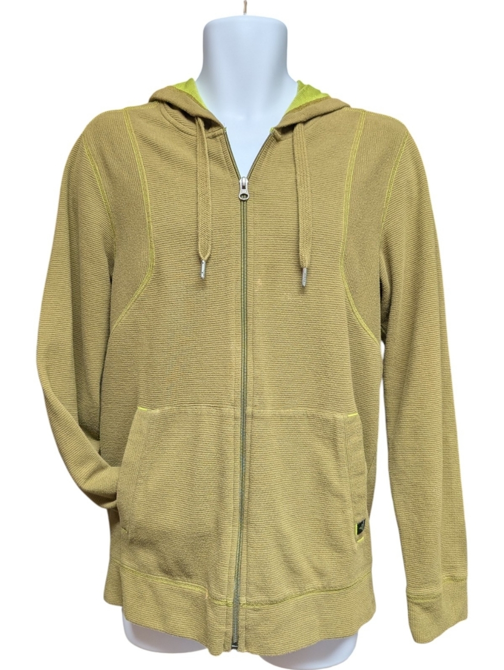 Prana Full Zip Hoodie Olive Green